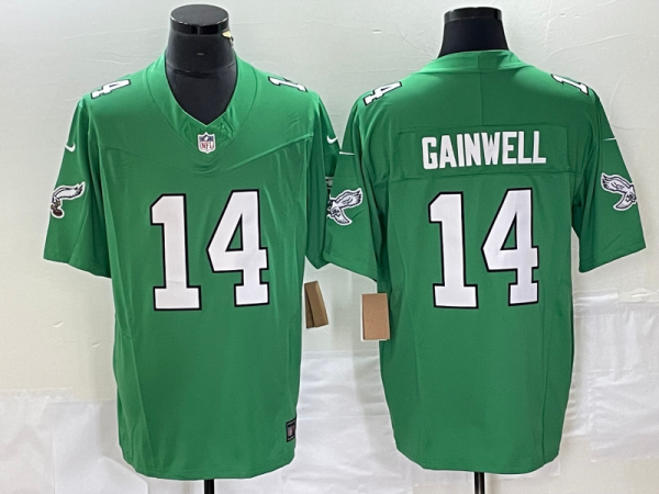 Men's Philadelphia Eagles #14 Gainwell Green 2023 F.U.S.E. Vapor Untouchable Limited Jersey