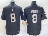 Men's Las Vegas Raiders #8 Josh Jacobs Black 2023 F.U.S.E. Vapor Untouchable Limited Jersey