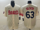 MLB Los Angeles Angels #63 Chase Silseth Cream 2022 City Connect Jersey