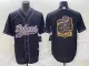 Men's Los Angeles Lakers #24 Mamba Big Logo Black Cool Base Stitched Baseball Jersey