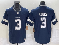 Men's Dallas Cowboys #3 Cooks Navy Vapor Limited Thanksgiving Jersey