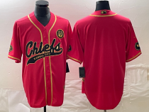 Men’s Kansas City Chiefs Blank Red Stitched Baseball Jersey