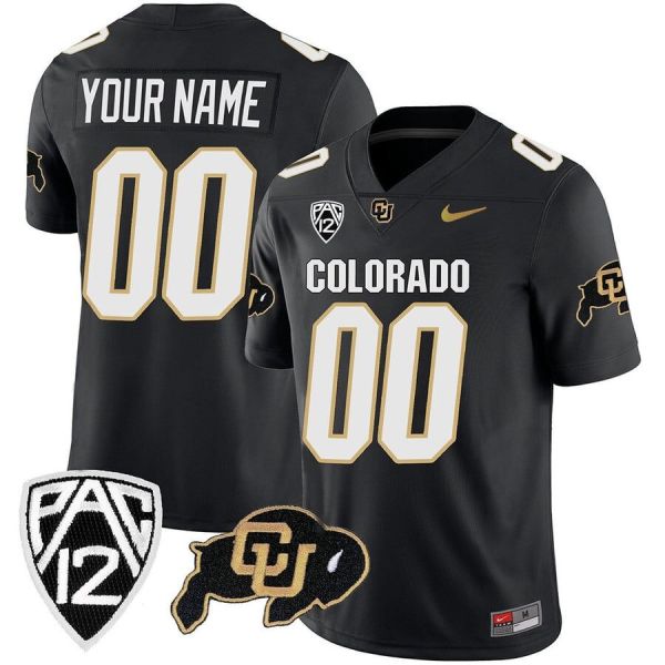 Men's Colorado Buffaloes Active Player Custom Black Stitched Football Jersey