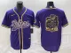 Men's Los Angeles Lakers #24 Mamba Big Logo Purple Cool Base Stitched Baseball Jersey