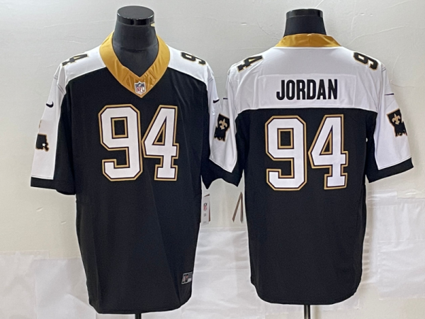 Men's New Orleans Saints #94 Cameron Jordan Black 2023 F.U.S.E. 1987 Legacy Vapor Limited Jersey