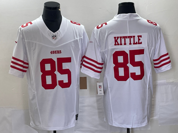 Men's San Francisco 49ers #85 George Kittle White 2023 F.U.S.E. Vapor Untouchable Limited Jersey