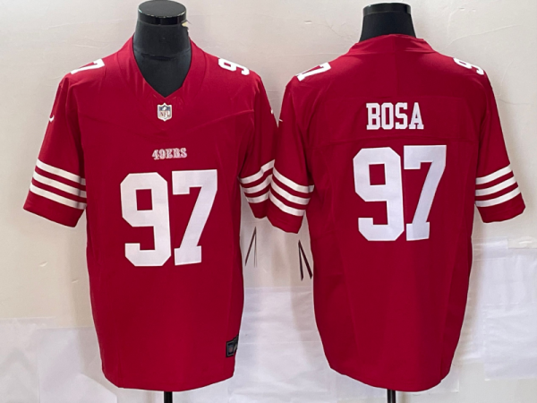 Men's San Francisco 49ers #97 Nick Bosa Red 2023 F.U.S.E. Vapor Untouchable Limited Jersey