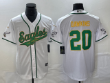 Men's Philadelphia Eagles #20 Brian Dawkins White Cool Base Baseball Stitched Jersey