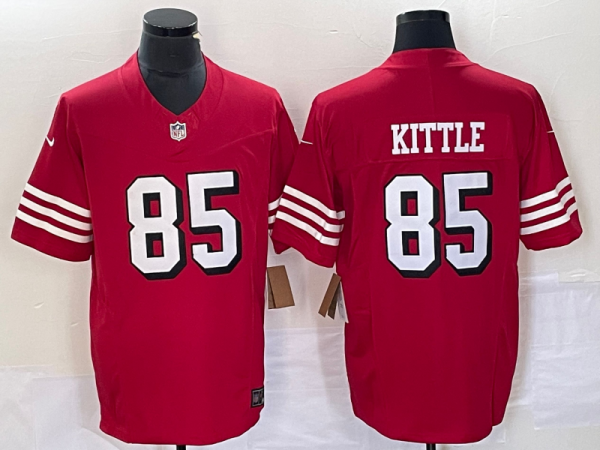 Men's San Francisco 49ers #85 George Kittle Red 2023 F.U.S.E. Color Rush Limited Jersey