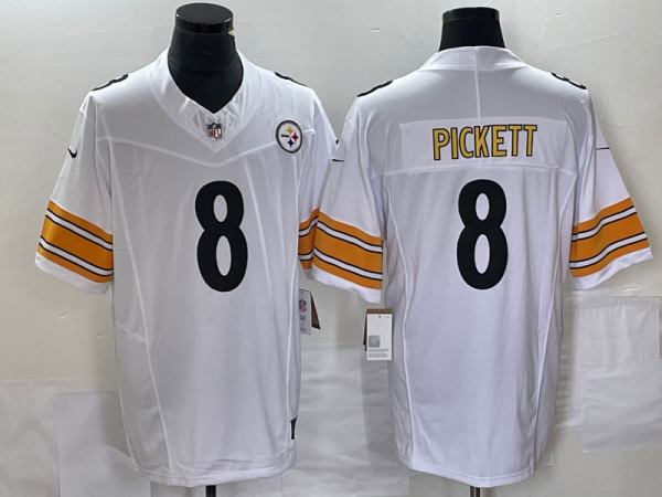 Men's Pittsburgh Steelers #8 Kenny Pickett White 2023 F.U.S.E. Color Rush Limited Jersey