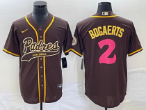 Men's San Diego Padres #2 Xander Bogaerts  Brown Cool Base Stitched Baseball Jersey