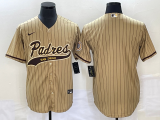 Men's San Diego Padres Tan Cool Base Stitched Baseball Jersey