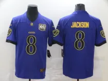 Men's Baltimore Ravens #8 Lamar Jackson Purple Vapor Untouchable Limited Jersey