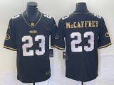 Men's San Francisco 49ers #23 Christian McCaffrey Black/Gold Jersey