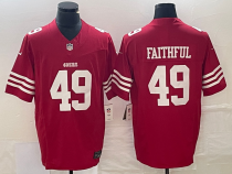 Men's San Francisco 49ers #49 Faithful Red 2023 F.U.S.E. Vapor Untouchable Limited Jersey