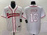 Men's Tampa Bay Buccaneers #13 Evans White Baseball Nike Jersey