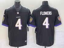 Men's Baltimore Ravens #4 Zay Flowers Black Vapor Untouchable Limited Jersey