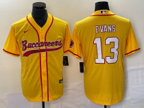 Men's Tampa Bay Buccaneers #13 Evans Yellow Baseball Nike Jersey