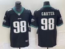 Men's Philadelphia Eagles #98 Carter Black Vapor Untouchable Limited Jersey