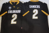 Men's Colorado Buffaloes #2 Shedeur Sanders Black With PAC-12 Patch Football Jersey