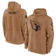 Men's Arizona Cardinals 2023 Brown Salute To Service Pullover Hoodie