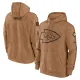 Men's Kansas City Chiefs 2023 Brown Salute To Service Pullover Hoodie
