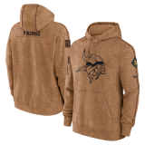 Men's Minnesota Vikings 2023 Brown Salute To Service Pullover Hoodie