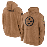 Men's Pittsburgh Steelers 2023 Brown Salute To Service Pullover Hoodie