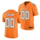 Men's Miami Dolphins Orange Color Rush Limited Customized Jersey