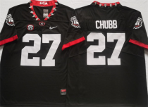 Men's Georgia Bulldogs #27 CHUBB Black College Football Stitched Jersey