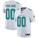 Men's Miami Dolphins White Vapor Untouchable Limited Customized Jersey