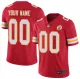 Men's Kansas City Chiefs Red Vapor Untouchable Limited Customized Jersey