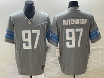 Men's Detroit Lions #97 Aidan Hutchinson Grey 2023 F.U.S.E Vapor Untouchable Limited Jersey