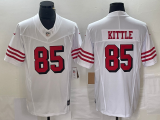 Men's San Francisco 49ers #85 George Kittle White 2023 F.U.S.E. Color Rush Limited Jersey