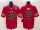 Men's San Francisco 49ers #80 Jerry Rice Red With 75th Anniversary Patch Jersey