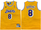 NBA Los Angeles Lakers #8 Bryant Yellow Throwback Jersey