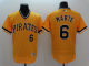 MLB Pittsburgh Pirates #6 Marte Yellow Elite Nike Jersey