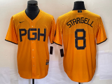 Men's Pittsburgh Pirates Active Player Custom Gold 2023 City Connect Stitched Jersey