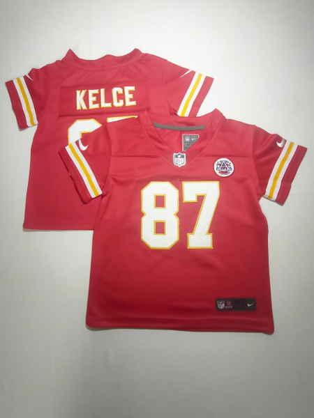 Kansas City Chiefs #87 Travis Kelce Red Vapor Untouchable Limited Toddlers Jersey