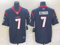 Men's Houston Texans #7 Stroud Blue Vapor Untouchable Limited Jersey