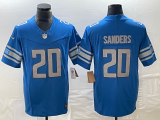 Men's Detroit Lions #20 Sanders Blue 2023 F.U.S.E Vapor Untouchable Limited Jersey
