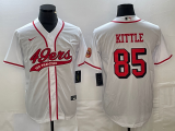 Men's San Francisco 49ers #85 George Kittle White Baseball Nike Jersey