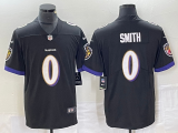 Men's Baltimore Ravens #0 Smith Black Vapor Untouchable Limited Jersey