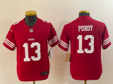 Youth San Francisco 49ers #13 Brock Purdy Red 2023 F.U.S.E. Vapor Untouchable Limited Jersey