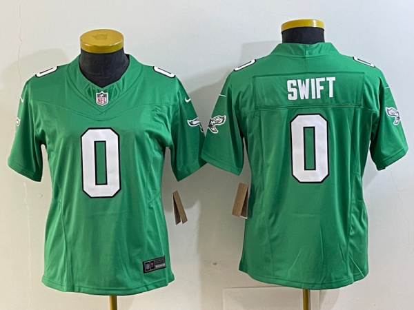 Women Philadelphia Eagles #0 Swift Green 2023 F.U.S.E. Vapor Untouchable Limited Jersey