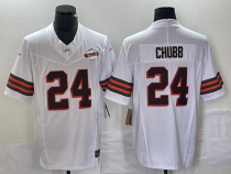 Men's Cleveland Browns #24 Nick Chubb White 2023 F.U.S.E.Vapor Untouchable Limited Jersey