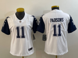 Women Dallas Cowboys #11 Micah Parsons White Color Rush Limited Jersey