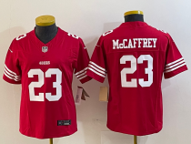 Women San Francisco 49ers #23 Christian McCaffrey Red 2023 F.U.S.E. Vapor Untouchable Limited Jersey