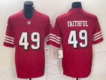 Men's San Francisco 49ers #49 Faithful Red 2023 F.U.S.E. Color Rush Limited Jersey