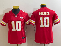 Women Kansas City Chiefs #10 Pacheco Red Vapor Untouchable Limited Jersey